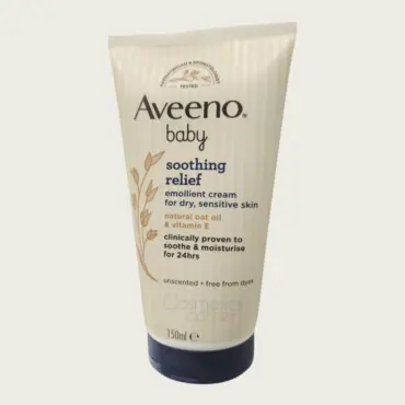 Aveeno Baby Soothing Relief Emollient Cream 150ml – Intensive Moisturizing Care for Dry & Sensitive Baby Skin