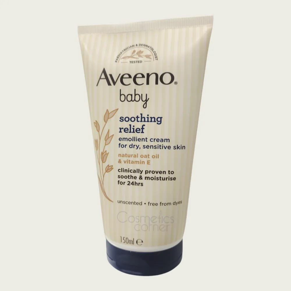 Aveeno Baby Soothing Relief Emollient Cream 150ml – Intensive Moisturizing Care for Dry & Sensitive Baby Skin Aveeno Baby Soothing Relief Emollient Cream 150ml – Intensive Moisturizing Care for Dry & Sensitive Baby Skin