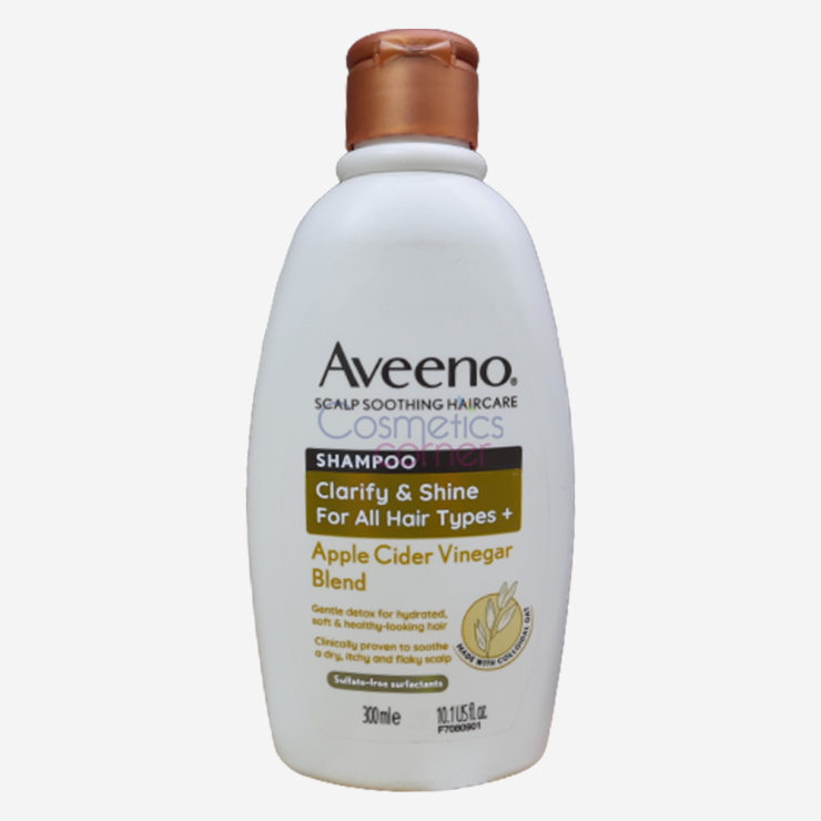 Aveeno Clarify and Shine Apple Cider Vinegar Scalp Soothing Shampoo 300ml