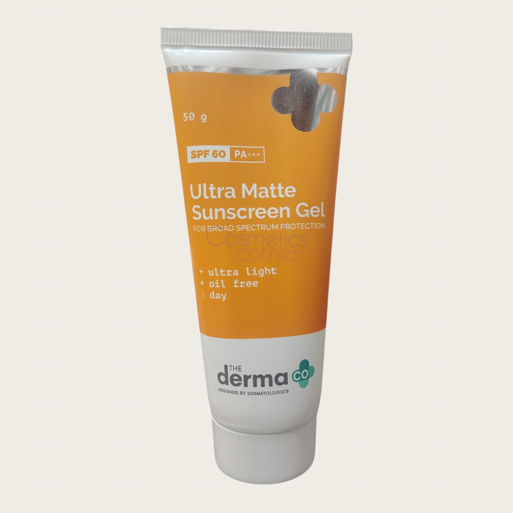 The Derma Co Ultra Matte Sunscreen Gel SPF 60 PA+++ 50gm The Derma Co Ultra Matte Sunscreen Gel SPF 60 PA+++ 50gm