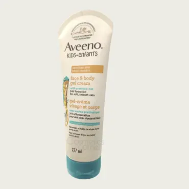 Aveeno Baby Kids Face & Body Gel Cream 227g – Lightweight Moisturizing Care for Soft & Healthy Skin