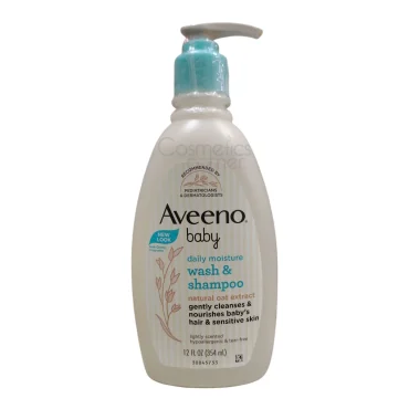 Aveeno Baby Daily Moisture Wash & Shampoo with Natural Oat Extract 354ml