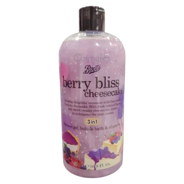 Boots Berry Bliss Cheesecake 3in1 Shower Gel, Bubble Bath & Shampoo 500ml