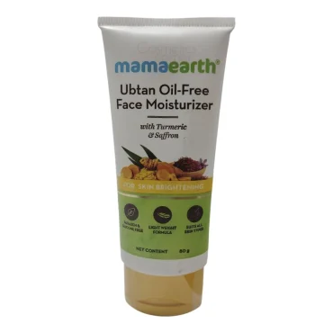 Mamaearth Ubtan Oil-Free Face Moisturizer with Turmeric & Saffron 80g