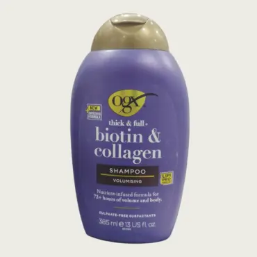 OGX Thick & Full Biotin & Collagen Shampoo 385ml – Volume Boost for Thicker, Fuller & Healthy Hair
