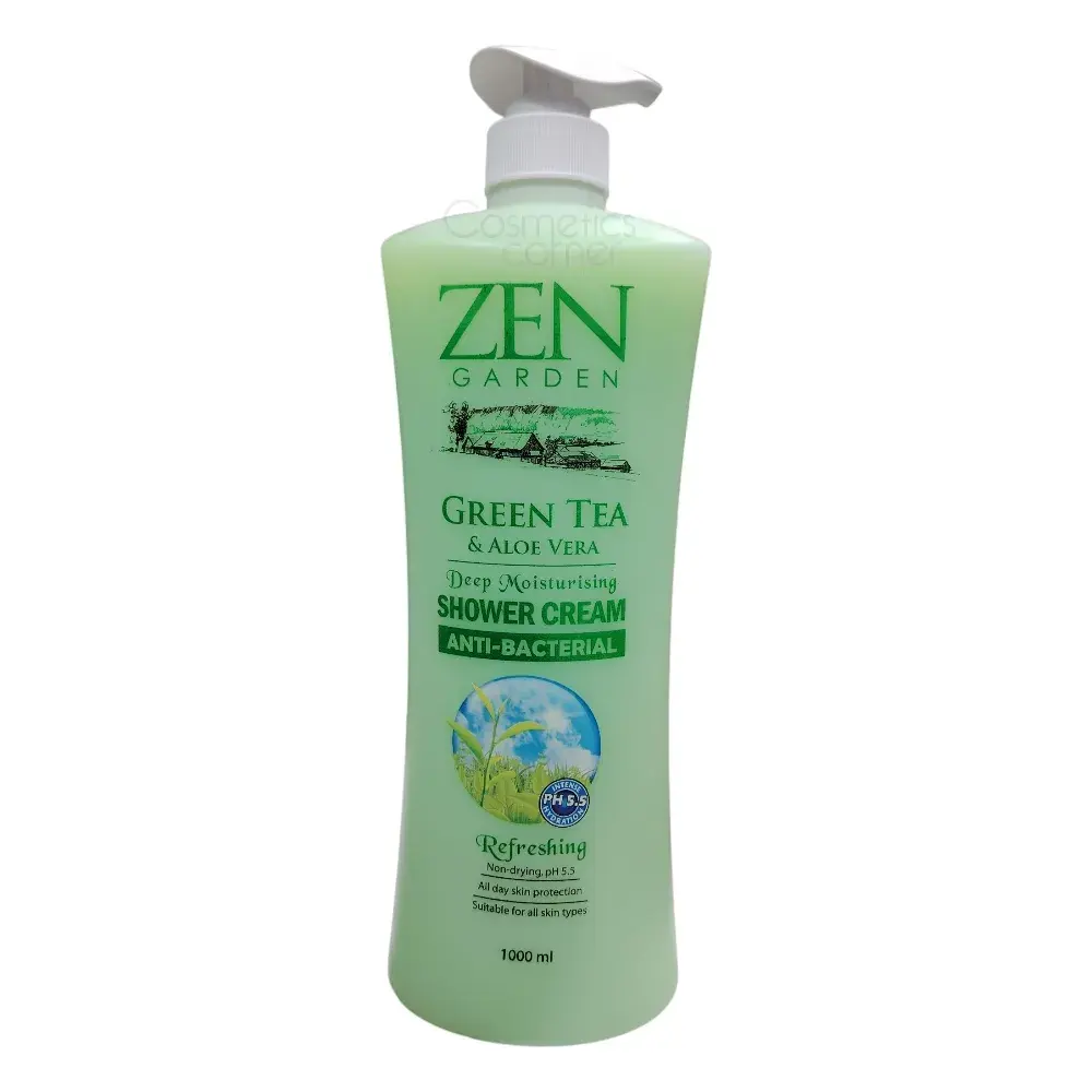 Zen Deep Moisturising Shower Cream Green Tea & Aloe Vera 1000ml Zen Deep Moisturising Shower Cream Green Tea & Aloe Vera 1000ml