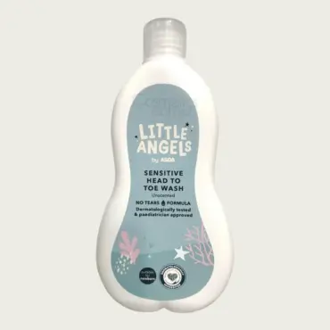 Asda Little Angels Baby Sensitive Head to Toe Wash 500ml – Ultra Gentle Tear-Free Cleanser for Delicate Skin