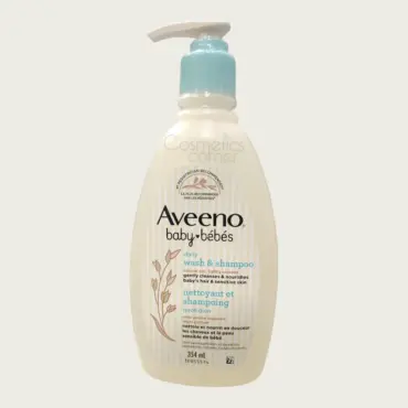 Aveeno Baby Daily Moisture Wash & Shampoo 354ml – Gentle 2-in-1 Cleanser for Soft Baby Skin & Hair