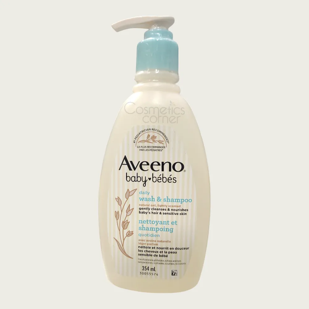 Aveeno Baby Daily Moisture Wash & Shampoo 354ml – Gentle 2-in-1 Cleanser for Soft Baby Skin & Hair Aveeno Baby Daily Moisture Wash & Shampoo 354ml – Gentle 2-in-1 Cleanser for Soft Baby Skin & Hair