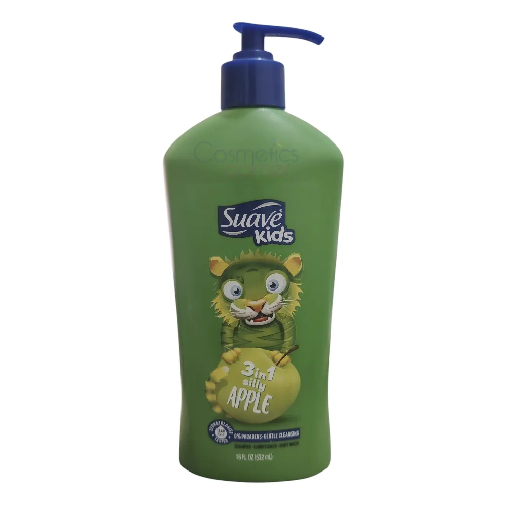 Suave Kids 3in1 Silly Apple Shampoo + Conditioner + Body Wash 532ml Suave Kids 3in1 Silly Apple Shampoo + Conditioner + Body Wash 532ml