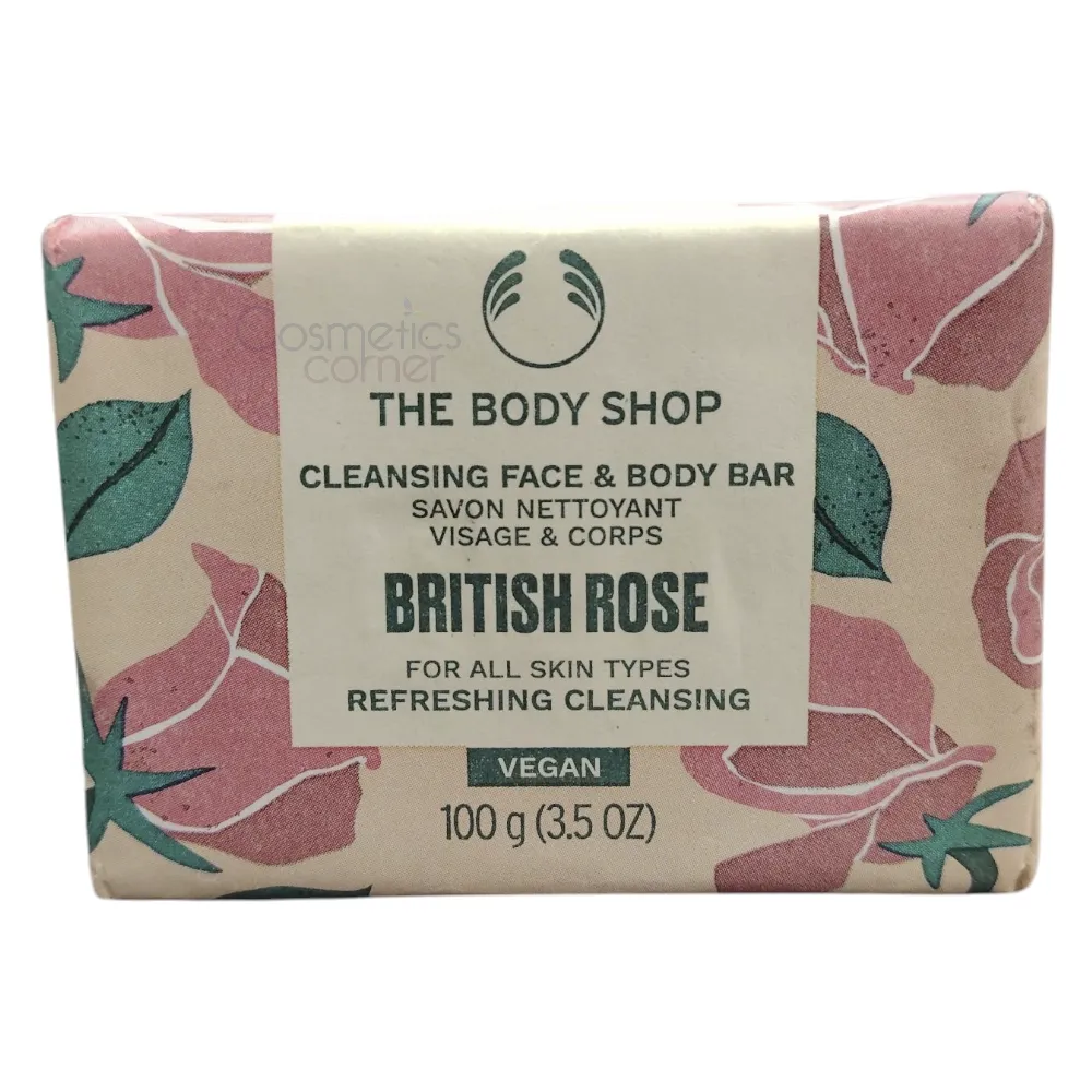 The Body Shop British Rose Cleansing Face & Body Bar 100g The Body Shop British Rose Cleansing Face & Body Bar 100g
