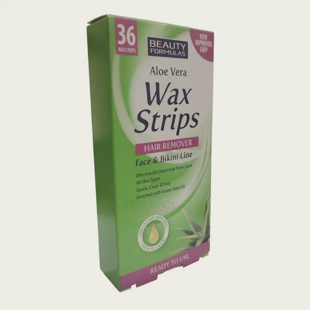 Beauty Formulas Aloe Vera Hair Remover Face & Bikini Line 36 Wax Strips Beauty Formulas Aloe Vera Hair Remover Face & Bikini Line 36 Wax Strips