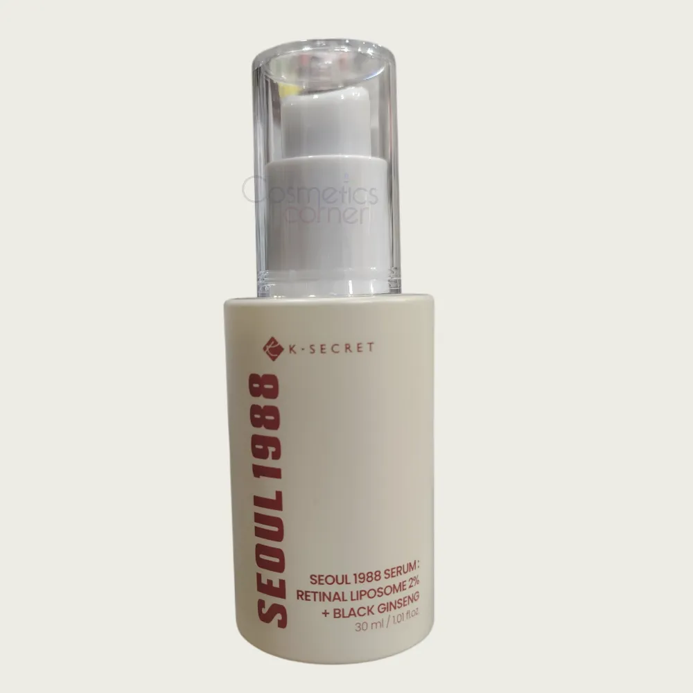 K-SECRET SEOUL 1988 Serum Retinal Liposome 2% + Black Ginseng 30ml K-SECRET SEOUL 1988 Serum Retinal Liposome 2% + Black Ginseng 30ml