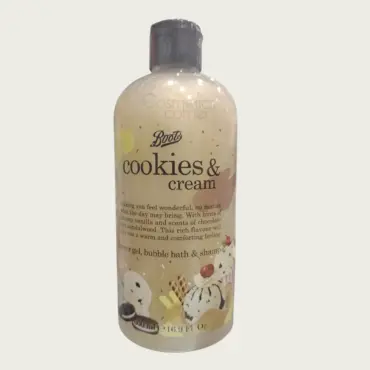 Boots Cookies & Cream Shower Gel, Bubble Bath & Shampoo 500ml