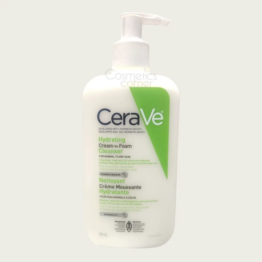 CeraVe Hydrating Cream to Foam Cleanser 355ml – Gentle Hydration & Deep Cleansing for Normal to Dry Skin CeraVe Hydrating Cream to Foam Cleanser 355ml – Gentle Hydration & Deep Cleansing for Normal to Dry Skin