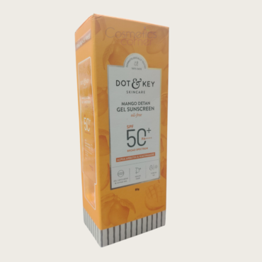 Dot & Key Mango Detan Gel Sunscreen SPF50 PA++++ 80g – Brightening UV Protection for Tan-Free Glowing Skin