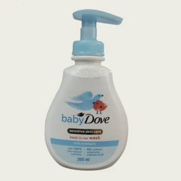 Dove Baby Rich Moisture Head to Toe Wash 200ml – Gentle Cleansing for Baby Skin & Hair