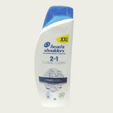 Head & Shoulders Classic Clean 2-in-1 Anti-Dandruff Shampoo & Conditioner 625ml – Deep Clean & Flake Protection