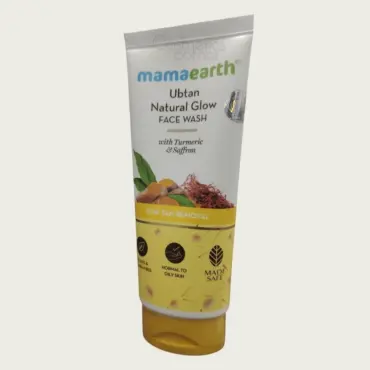 Mamaearth Ubtan Natural Glow Face Wash 100ml – Tan Removal & Brightening Cleanser for Radiant Skin