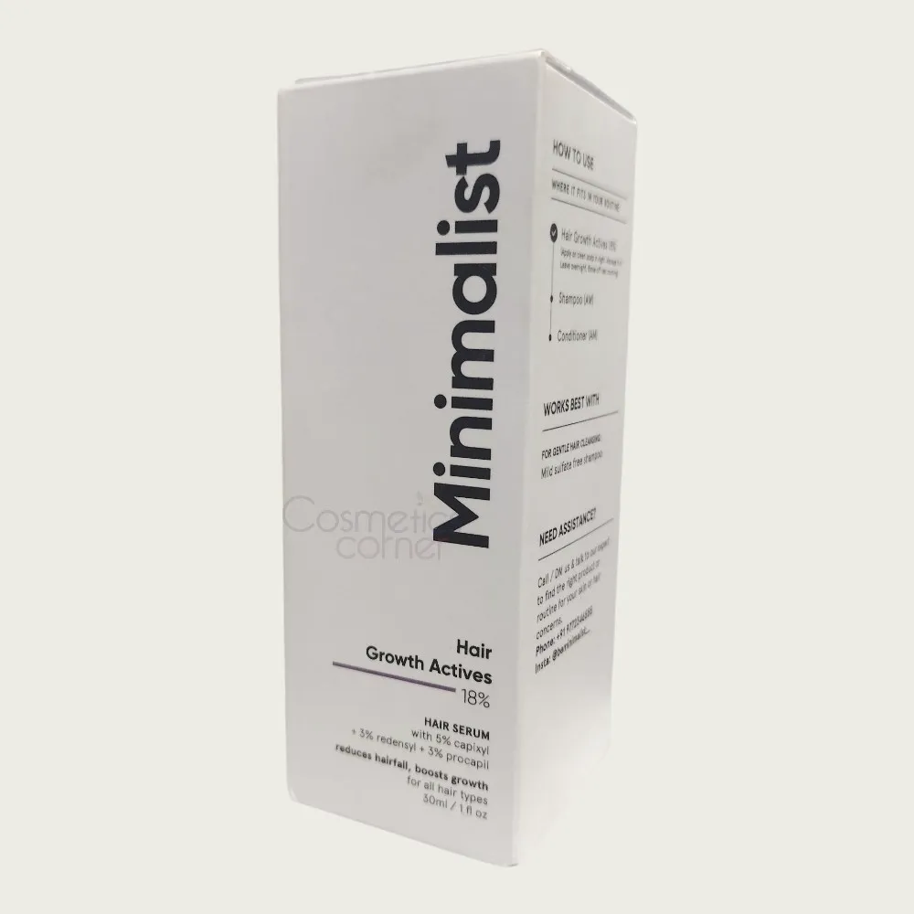 Minimalist Hair Growth Actives 18% Hair Serum 30ml – Stronger, Thicker & Healthier Looking Hair Minimalist Hair Growth Actives 18% Hair Serum 30ml – Stronger, Thicker & Healthier Looking Hair