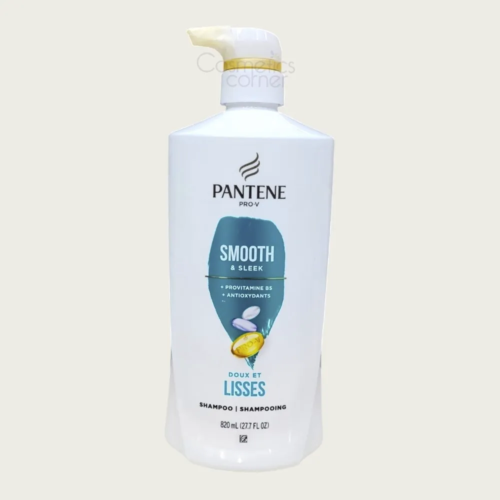 Pantene Pro-V Smooth & Sleek Shampoo 820ml – Frizz Control for Soft, Smooth Hair Pantene Pro-V Smooth & Sleek Shampoo 820ml – Frizz Control for Soft, Smooth Hair