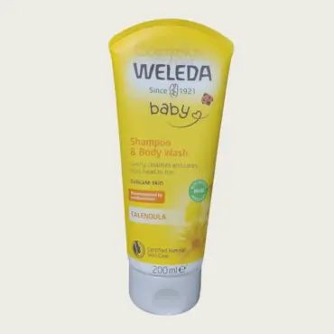 Weleda Calendula Baby Shampoo & Body Wash 200ml – Gentle 2-in-1 Cleansing for Baby Skin & Hair