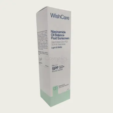 WishCare Niacinamide Oil Balance Fluid Sunscreen SPF 50+ 50ml – Oil Control & Broad Spectrum UV Protection