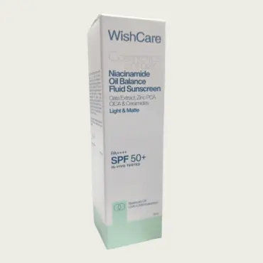 WishCare Niacinamide Oil Balance Fluid Sunscreen SPF50+ 50g – Oil Control & Broad Spectrum UV Protection