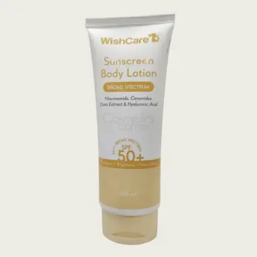 WishCare Sunscreen Body Lotion SPF50+ 100ml – Broad Spectrum UV Protection & Hydration