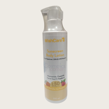 WishCare Sunscreen Body Lotion SPF50+ 200ml – Broad Spectrum UV Protection & Hydration