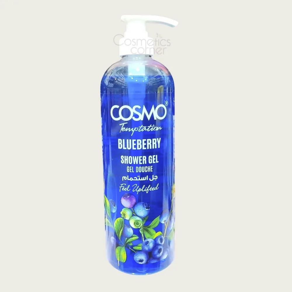 Cosmo Temptation Blueberry Shower Gel 1000ml – Refreshing & Fruity Body Wash Cosmo Temptation Blueberry Shower Gel 1000ml – Refreshing & Fruity Body Wash