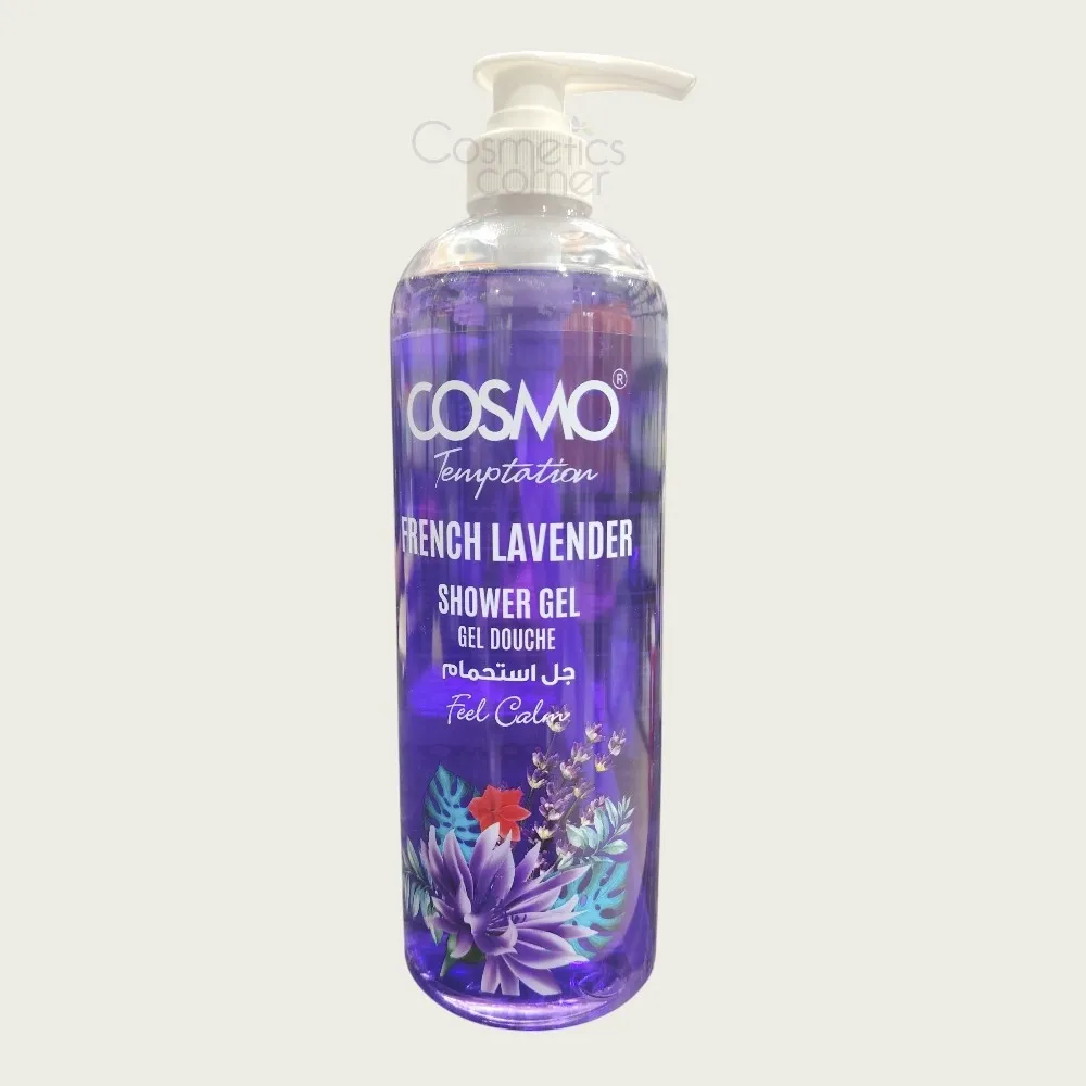 Cosmo Temptation French Lavender Shower Gel 1000ml – Relaxing & Refreshing Body Wash Cosmo Temptation French Lavender Shower Gel 1000ml – Relaxing & Refreshing Body Wash