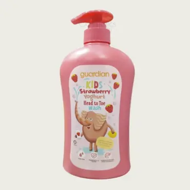 Guardian Kids Strawberry Yoghurt Head to Toe Wash 750ml – Gentle Hair & Body Cleanser