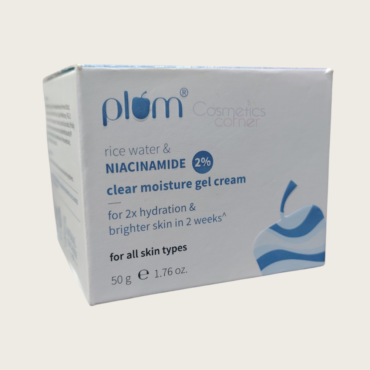 Plum Rice Water & Niacinamide 2% Clear Moisture Gel Cream 50g – Lightweight Hydrating Face Moisturizer