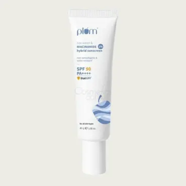 Plum Rice Water & Niacinamide 2% Hybrid Sunscreen SPF50 PA++++ 50g – Brightening & UV Protection