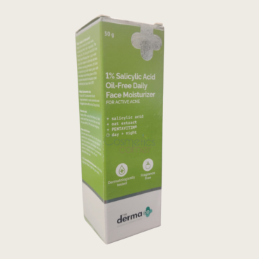 The Derma Co 1% Salicylic Acid Oil-Free Daily Face Moisturizer 50g – Acne Care & Lightweight Hydration
