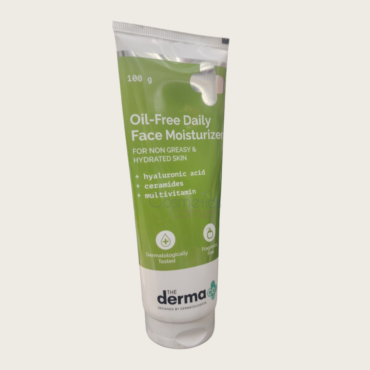 The Derma Co Oil-Free Daily Face Moisturizer 100g – Lightweight Hydration for Oily Skin