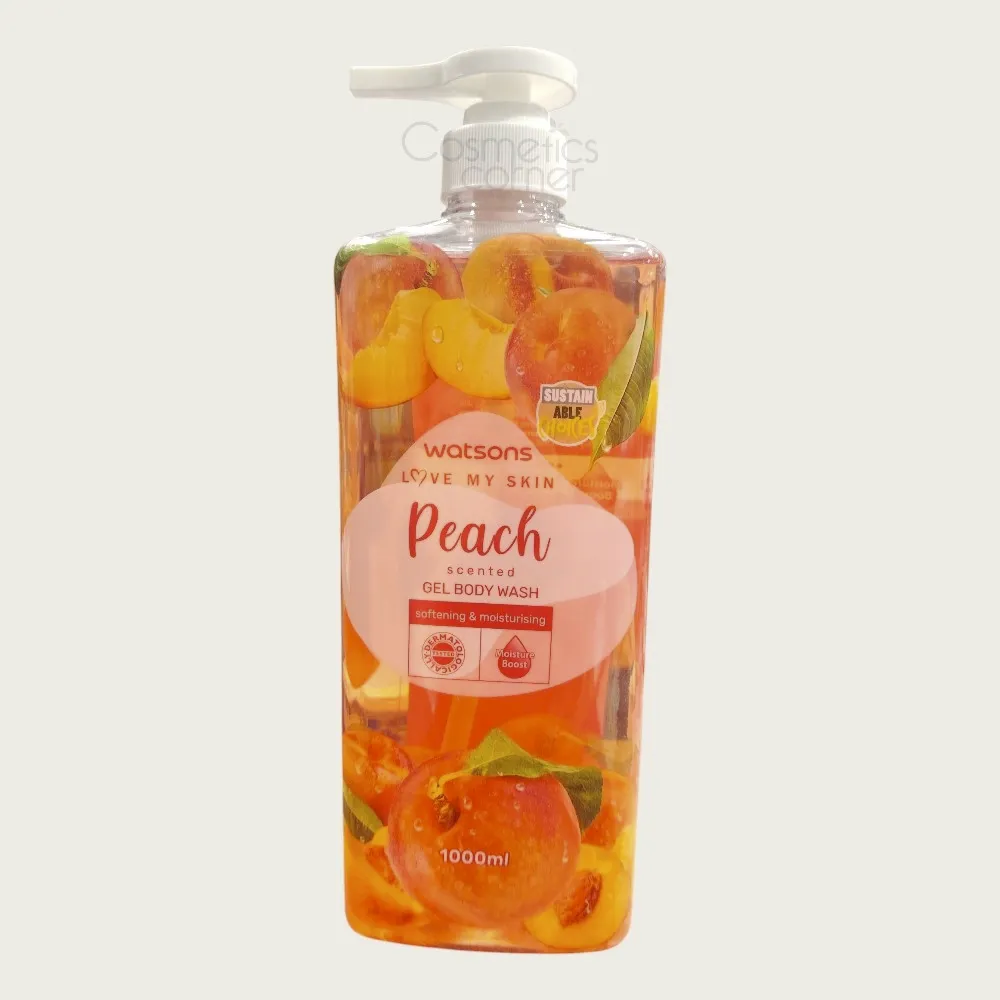 Watsons Peach Scented Gel Body Wash 1000ml – Refreshing & Fruity Fragrance Watsons Peach Scented Gel Body Wash 1000ml – Refreshing & Fruity Fragrance