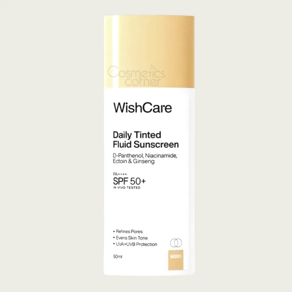 WishCare Daily Tinted Fluid Sunscreen SPF50+ PA++++ 50ml – M201 WishCare Daily Tinted Fluid Sunscreen SPF50+ PA++++ 50ml – M201