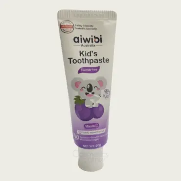 Aiwibi Kids Toothpaste Vitamin C & Grape Flavor 1 Years+ 60g – Gentle Kids Toothpaste