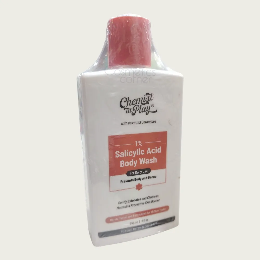 Chemist at Play 1% Salicylic Acid Body Wash for Daily Use 236ml – Acne & Bumpy Skin Care Chemist at Play 1% Salicylic Acid Body Wash for Daily Use 236ml – Acne & Bumpy Skin Care