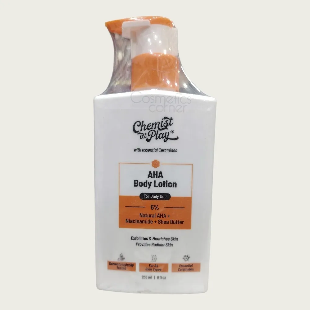 Chemist at Play AHA Body Lotion 236ml – Exfoliating & Moisturizing Body Lotion Chemist at Play AHA Body Lotion 236ml – Exfoliating & Moisturizing Body Lotion
