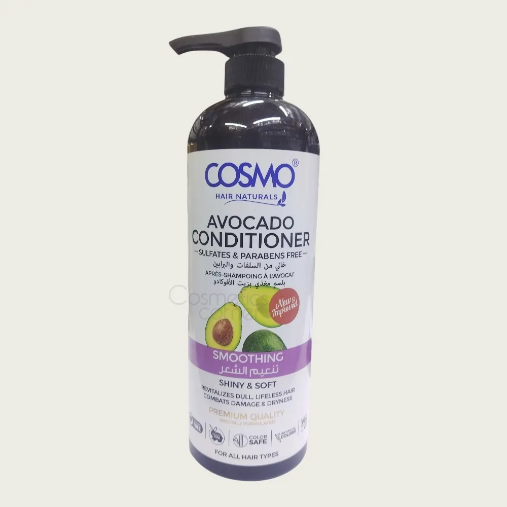 Cosmo Hair Naturals Smoothing Avocado Conditioner 1000ml – Smoothing & Nourishing Hair Conditioner Cosmo Hair Naturals Smoothing Avocado Conditioner 1000ml – Smoothing & Nourishing Hair Conditioner