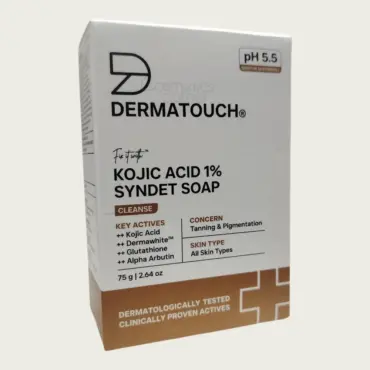 Dermatouch Kojic Acid 1% Syndet Soap 75g – Brightening & Dark Spot Care Cleansing Bar