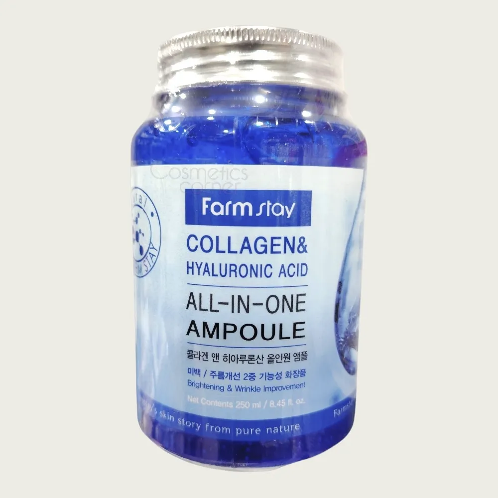 Farm Stay Collagen & Hyaluronic Acid All-In-One Ampoule 250ml – Hydrating, Firming & Anti-Aging Skin Care Farm Stay Collagen & Hyaluronic Acid All-In-One Ampoule 250ml – Hydrating, Firming & Anti-Aging Skin Care