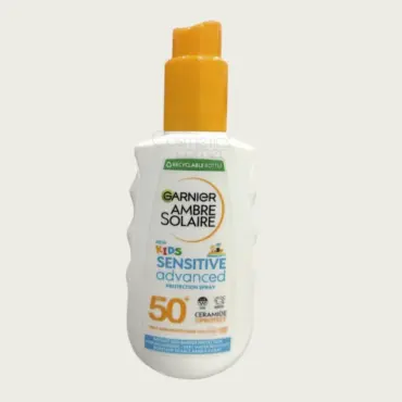 Garnier Ambre Solaire Kids Sensitive Advanced Protection Spray SPF50+ 150ml – Kids Sunscreen & Sensitive Skin Sun Protection