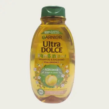 Garnier Ultra Dolce Bambini 2-in-1 Apricot & Cotton Flower Shampoo & Conditioner 250ml – Gentle Kids Hair Care