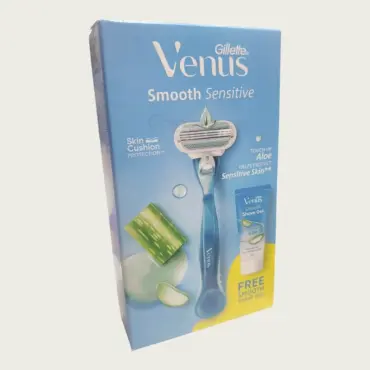 Gillette Venus Smooth Sensitive Women's Razor – Gentle Shaving for Sensitive Skin