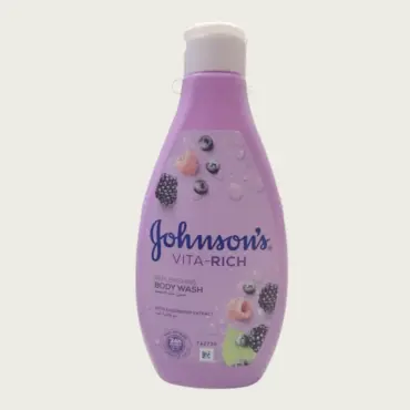 Johnson’s Vita-Rich Replenishing Body Wash with Raspberry Extract 250ml – Hydrating & Nourishing Body Care