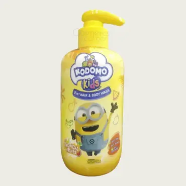 Kodomo Kids 2-in-1 Hair & Body Wash Minion Tropical Fruits 300ml – Kids Hair & Body Cleanser